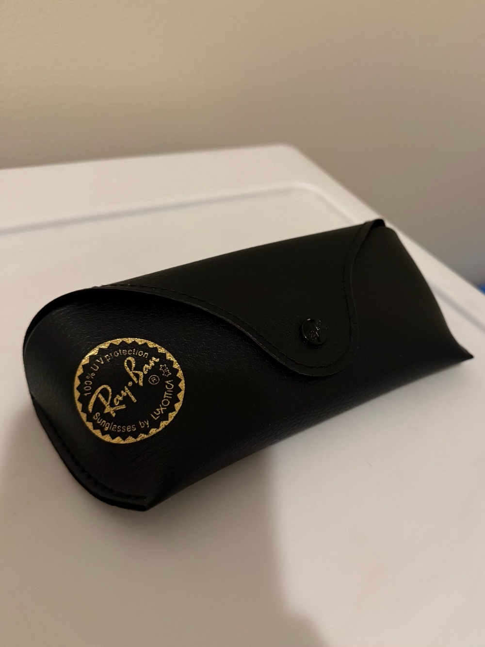 Ray-Ban Black Sunglasses Case with Gold Logo